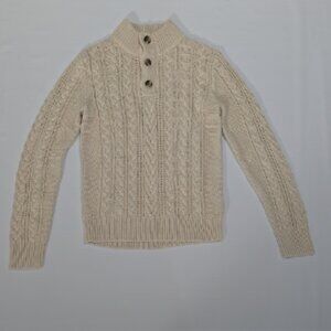3/$15  GAP - Boys' Tan ChinoSize 10 Mockneck Cable-Knit Sweater 100% Cotton